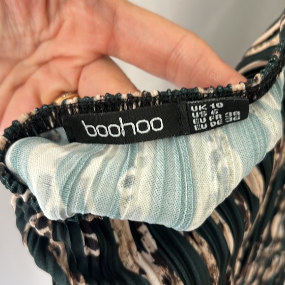 Plisse Zebra Maxi Dress- 6 - Picture 7 of 9